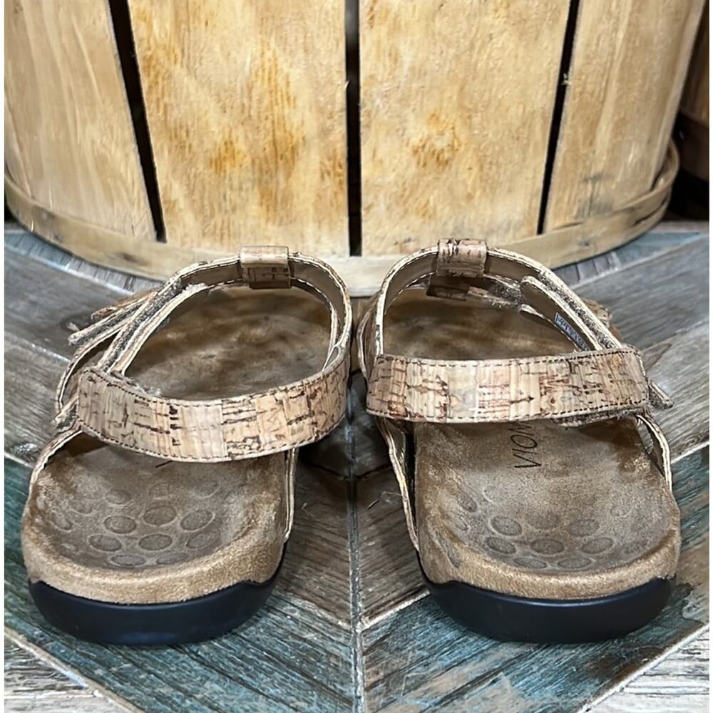 Vionic Amber Gold Cork Adjustable Strap Orthotic … - image 6